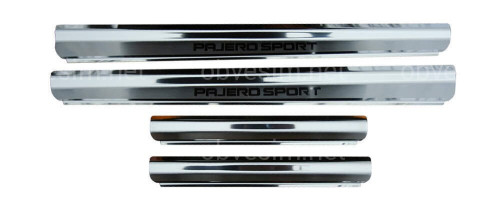 Накладки на пороги Mitsubishi Pajero Sport 2009-2015 Premium